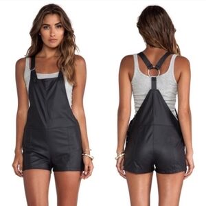 TOWNSEN, Rookie‎ Overalls in Abyss, Black Perforated Vegan Leather, Size XS